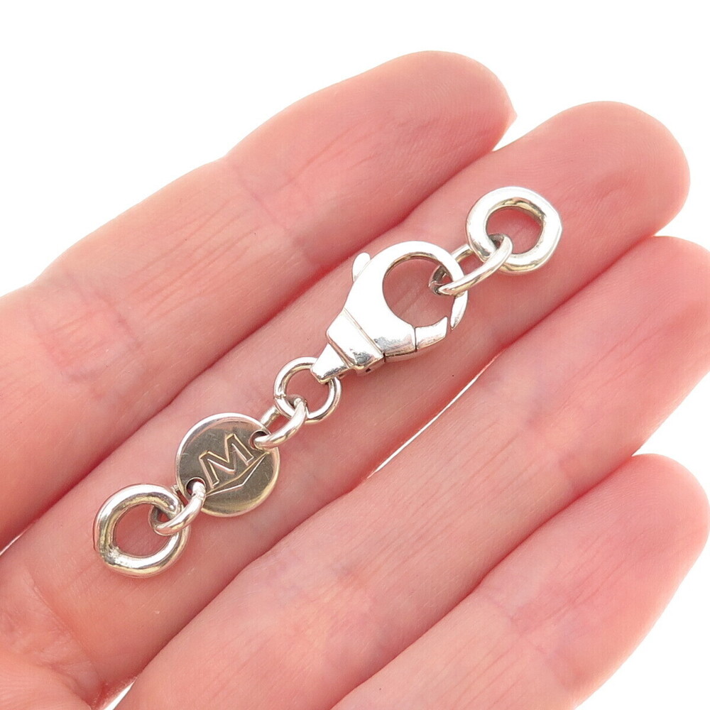 Movado 925 Sterling Silver Vintage Lobster Lock Clasp Necklace Ends